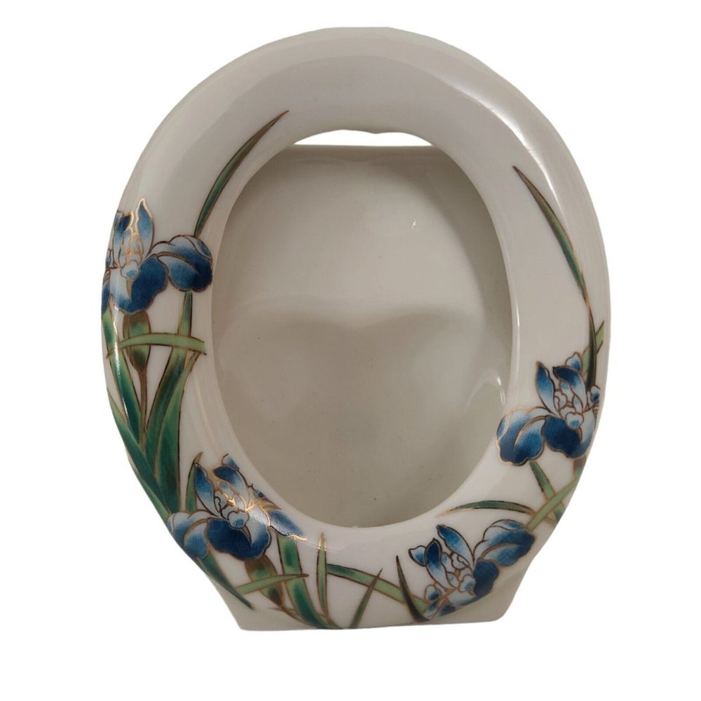 Takahashi Iris Ceramic Picture Frame San Francisco Japan Floral Flower Print
